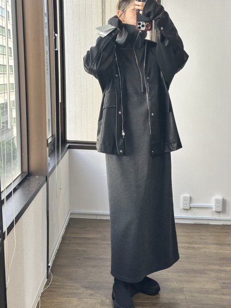 画像3: ●これ、めちゃくちゃ可愛かったです●大人のカジュアルセットアップシリーズ●ご予約10倍ポイント●PRIORITY【6/19 LIVEアイテム】ウールブレンドワンピース（予約/10月） (3)