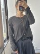 画像3: ●これレイヤードにあると便利◎くたっとやわらか素材で着心地も◎●ご予約10倍ポイント●PRIORITY【6/19 LIVEアイテム】シアーロンT（予約/9-10月） (3)