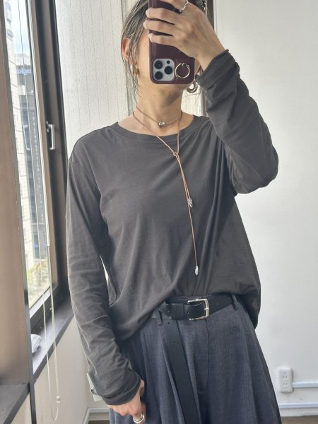 画像3: ●これレイヤードにあると便利◎くたっとやわらか素材で着心地も◎●ご予約10倍ポイント●PRIORITY【6/19 LIVEアイテム】シアーロンT（予約/9-10月） (3)