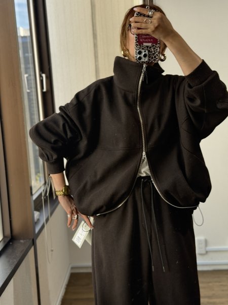 画像2: ●これ、めちゃくちゃ可愛かったです●大人のカジュアルセットアップシリーズ●ご予約10倍ポイント●PRIORITY【6/19 LIVEアイテム】ウールブレンドブルゾン（予約/10月） (2)